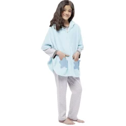 Discount Gifi Poncho licorne bleu 10/12 ans