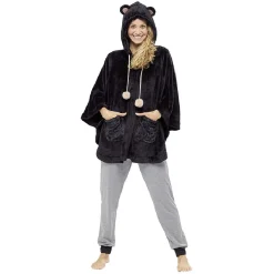Outlet Gifi Poncho ours noir Taille M/L