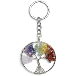 Outlet Gifi Porte clé avec médaillon arbre de vie et pierres colorées - 3 coloris