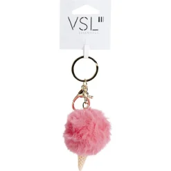 Outlet Gifi Porte clé cornet de glace et boule pompon - 3 coloris