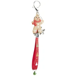 Best Gifi Porte-clé de Noël avec lanière sapin et bonhomme pain d'épice