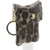 Outlet Gifi Porte-clé distributeur de gel hydroalcoolique motif léopard