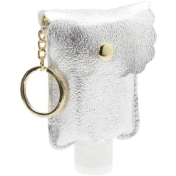 Gifi Porte-clé distributeur de gel hydroalcoolique gris argenté