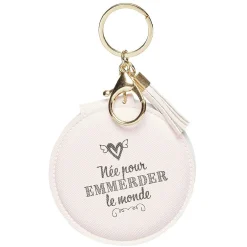 Sale Gifi Porte clé double miroir avec inscription message effet simili