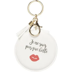Sale Gifi Porte clé double miroir avec inscription message effet simili