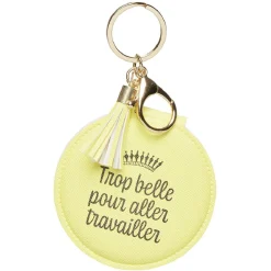 Sale Gifi Porte clé double miroir avec inscription message effet simili