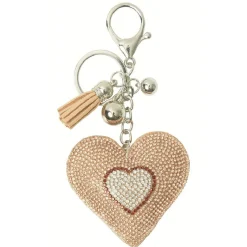 Gifi Porte clé en forme de coeur avec strass