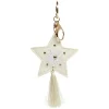 Outlet Gifi Porte-clé en forme d'étoile avec pompon beige