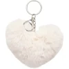 Discount Gifi Porte-clé forme coeur en fausse fourrure