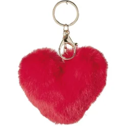 Best Gifi Porte-clé forme coeur en fausse fourrure