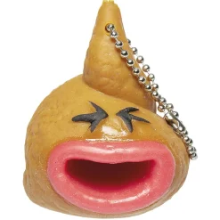 Gifi Porte clé forme crotte joyeuse marron