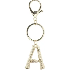 New Gifi Porte clé lettre alphabet dorée