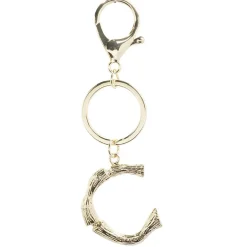 New Gifi Porte clé lettre alphabet dorée