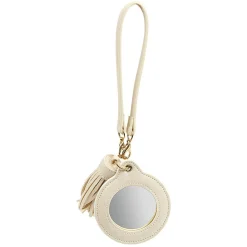 Sale Gifi Porte-clé miroir avec pompon gris ou beige