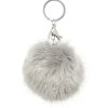 Outlet Gifi Porte-clé pompon en fausse fourrure uni