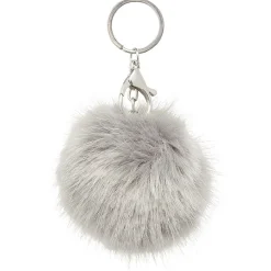 Outlet Gifi Porte-clé pompon en fausse fourrure uni