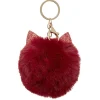 Clearance Gifi Porte-clé pompon en fausse fourrure avec oreilles de chat