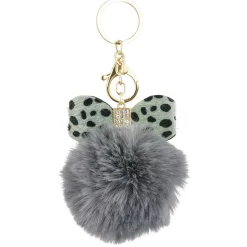 Outlet Gifi Porte clé pompon et noeud