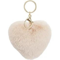 Online Gifi Porte clé pompon forme coeur L11xH8cm