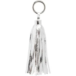 Discount Gifi Porte-clé pompon uni forme embrase argenté ou doré