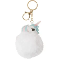 Discount Gifi Porte clés Licorne en boule de peluche