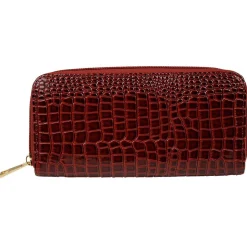 Best Gifi Portefeuille effet croco bordeaux
