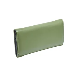 Outlet Gifi Portefeuille rectangulaire femme en simili avec fermeture rabat