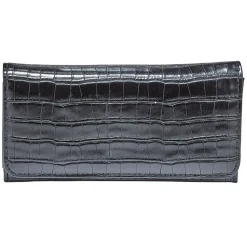 Best Gifi Portefeuille rectangulaire femme effet croco avec fermeture rabat