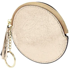 Online Gifi Porte monnaie rond simili avec fermeture pompon