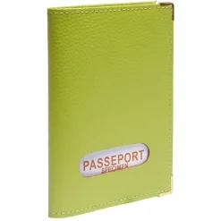 Sale Gifi Porte passeport extérieur croute de cuir