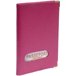 Sale Gifi Porte passeport extérieur croute de cuir