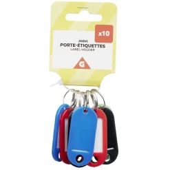 Porte-étiquette porte-clé plastique x10*Gifi