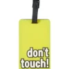 Discount Gifi Porte étiquette pour bagage pvc message Don't touch