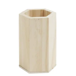 Gifi Jeux Créatifs<Pot à crayon en bois hexagonal à personnaliser Ø7,5x10cm