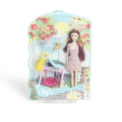 Gifi Poupée mannequin Elly's avec fillette et animaux