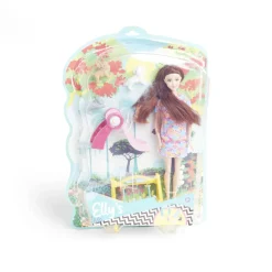 Gifi Poupée mannequin Elly's avec fillette et animaux