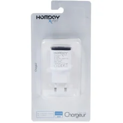 Prise chargeur secteur 1 port USB Homday X-Pert blanc*Gifi Online