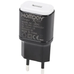 Prise chargeur secteur 1 port USB Homday X-Pert noir*Gifi New