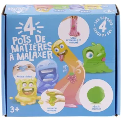 Gifi Jeux Créatifs<Pâte slime à modeler 4 pots