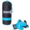 Gifi Punching ball avec paire de gant bleu et noir