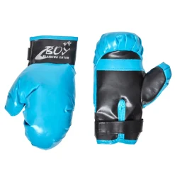 Gifi Punching ball avec paire de gant bleu et noir
