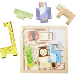 Gifi Jeux De Société Et Éducatifs<Puzzle casse tête animaux en bois