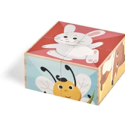 Gifi Jeux De Société Et Éducatifs<Puzzle cube d'éveil en bois animaux