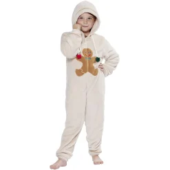 Outlet Gifi Pyjama combinaison de Noël enfant motif pain d'épices
