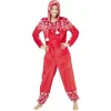 Hot Gifi Pyjama combinaison de Noël femme rouge et blanc