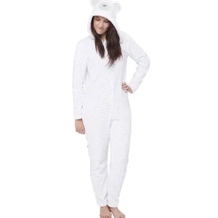 Sale Gifi Pyjama combinaison ours gris blanc femme Taille M