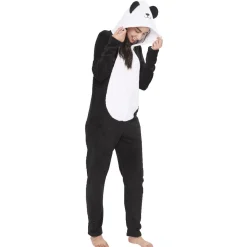 Hot Gifi Pyjama combinaison panda noir blanc femme Taille M