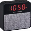 Radio réveil bluetooth Homday abs finition tissu noir gris*Gifi Sale