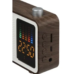 Radio réveil enceinte sans fil bluetooth LED Homday*Gifi Clearance