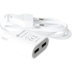Rallonge 2 USB 1,5 m blanc*Gifi Clearance